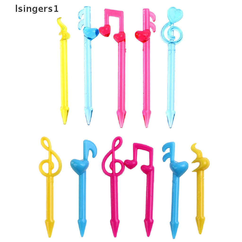 (lsingers1) 24pcs / set Garpu Buah / Kue / Dessert Mini Motif Kartun Untuk Anak