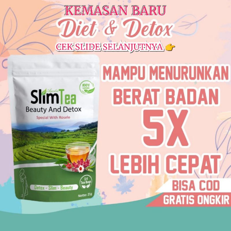 TEH DIET PELANGSING DETOX PELUNTUR LEMAK BADAN HERBAL ALAMI /SLIMMING TEA JAMU OBAT DIET AMPUH R1