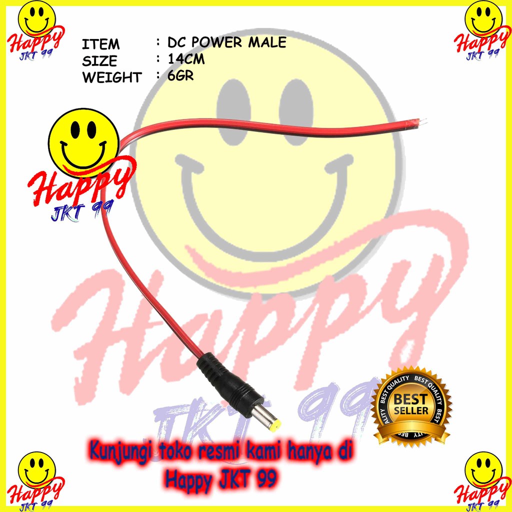 [ HAPPY JKT 99 ] DC POWER KABEL MALE ORIGINAL