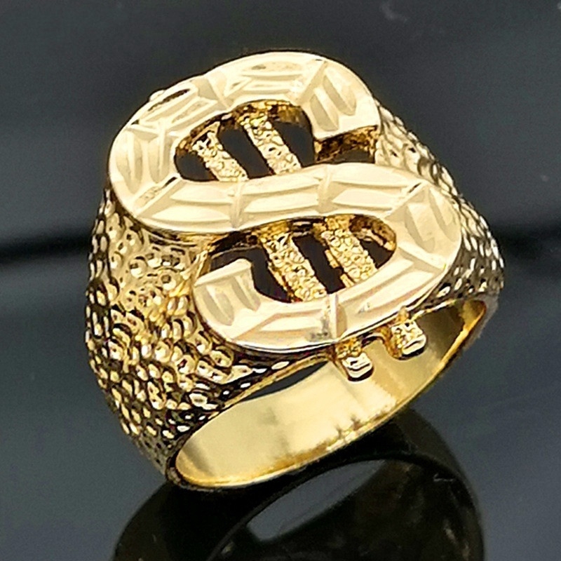 Fashion Hip Hop Rock Dollar Sign Cincin Pesta Perhiasan