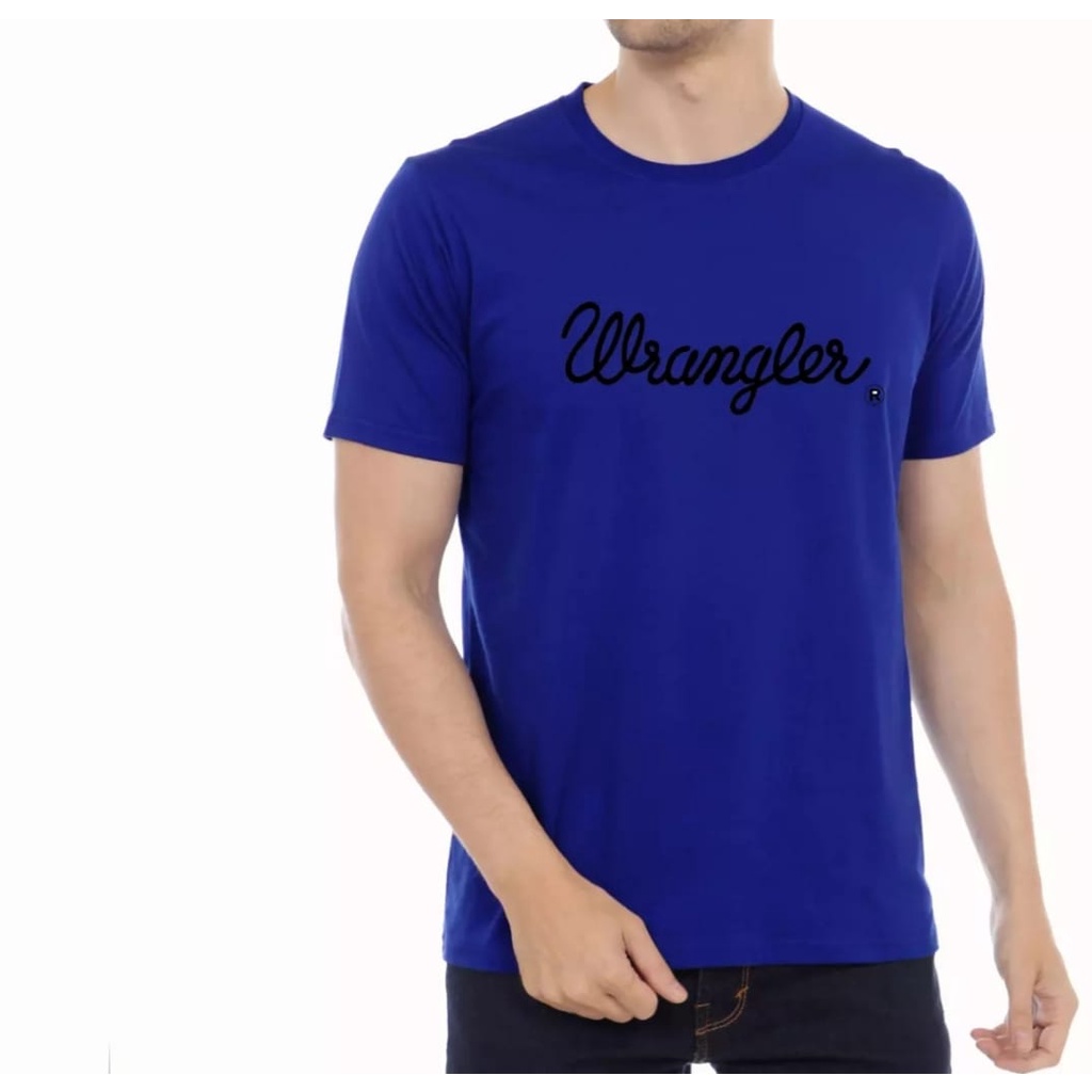Kaos Distro Wrangler USA Keren Terbaru  Quality Logo Black Pakaian Distro Pria Wanita Murah Banget B