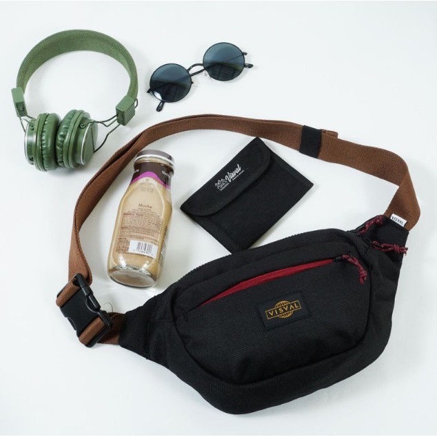 VISVAL Tas Pinggang Ezzy Waist Bag Original Murah Keren Unisex Pria Wanita BIsa COD Gratis Ongkir