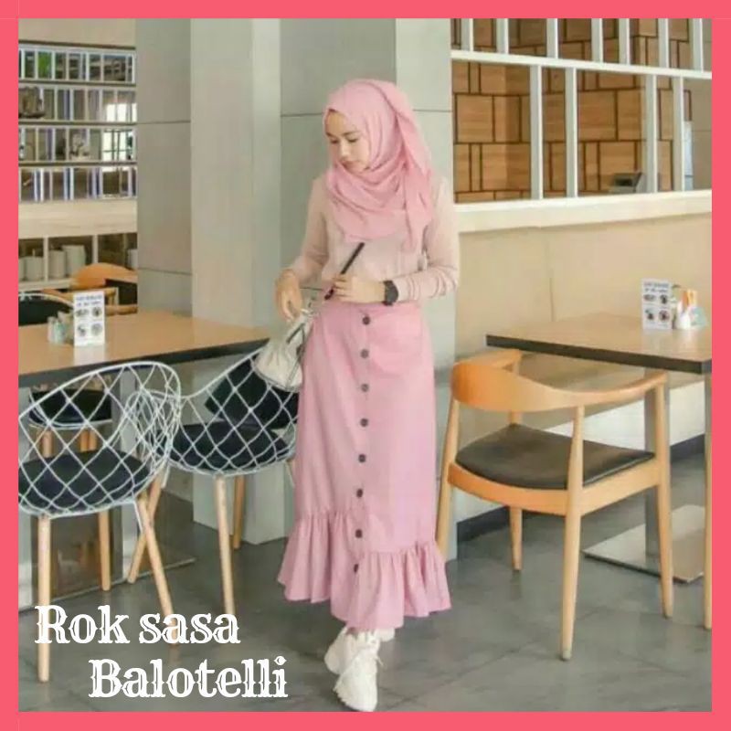 ROK PANJANG KANCING MOSCREPE PREMIUM SKIRT WANITA GROSIRR31 GRATIS ONGKIR