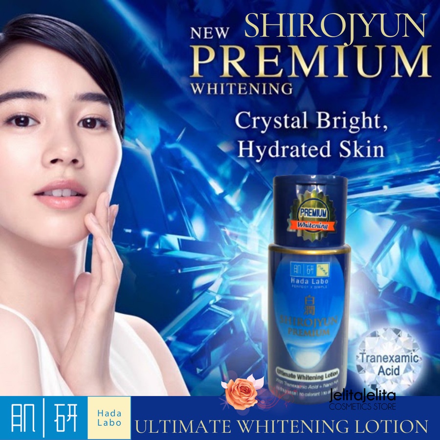 [PREMIUM BIRU] HADALABO HADA LABO SHIROJYUN PREMIUM ULTIMATE WHITENING LOTION - 100ML