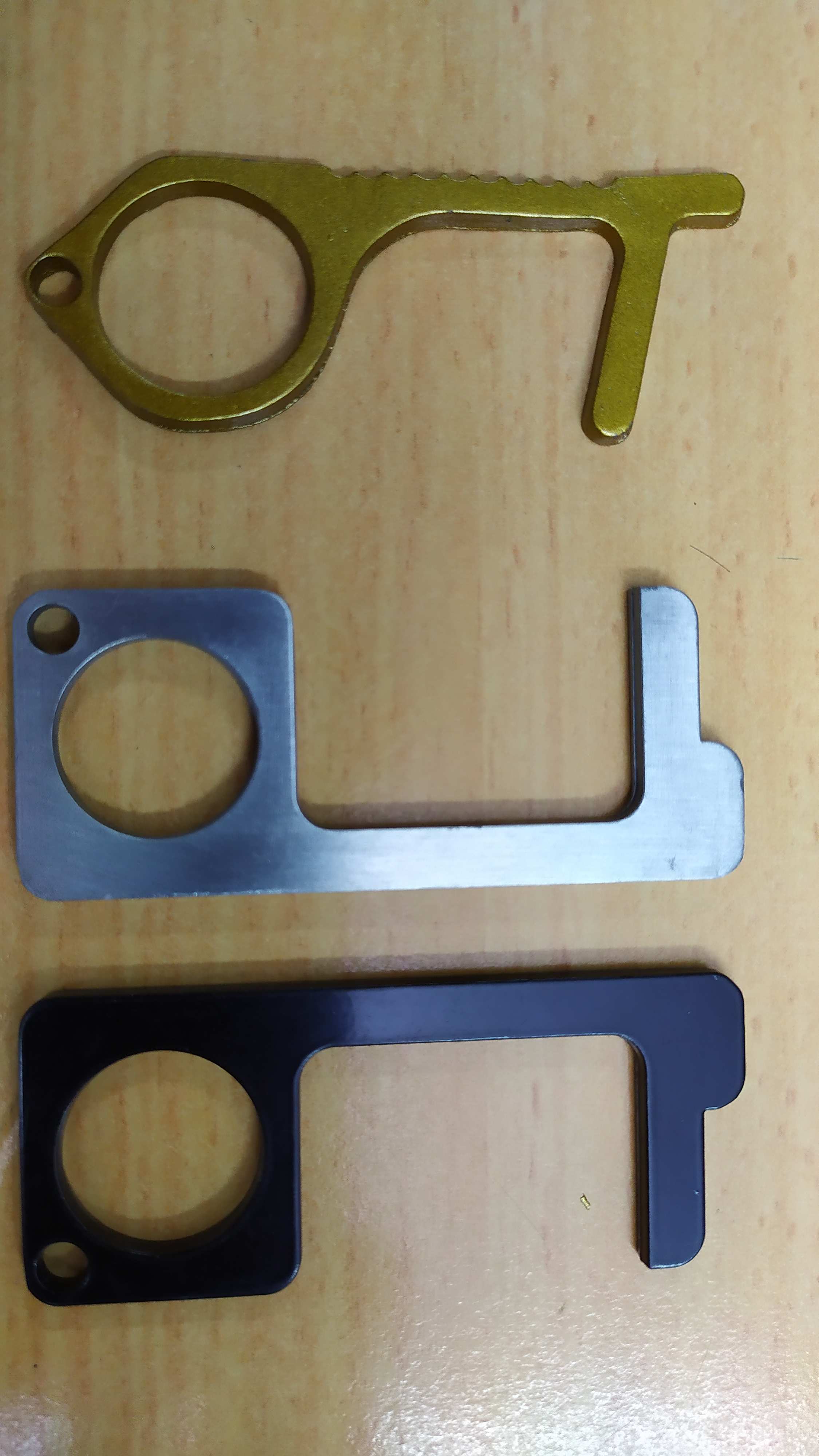 Corona Finger Bahan Metal Model Kotak Alat Pembuka Pintu Anti Corona  Non Kontak Zero Touch Tool