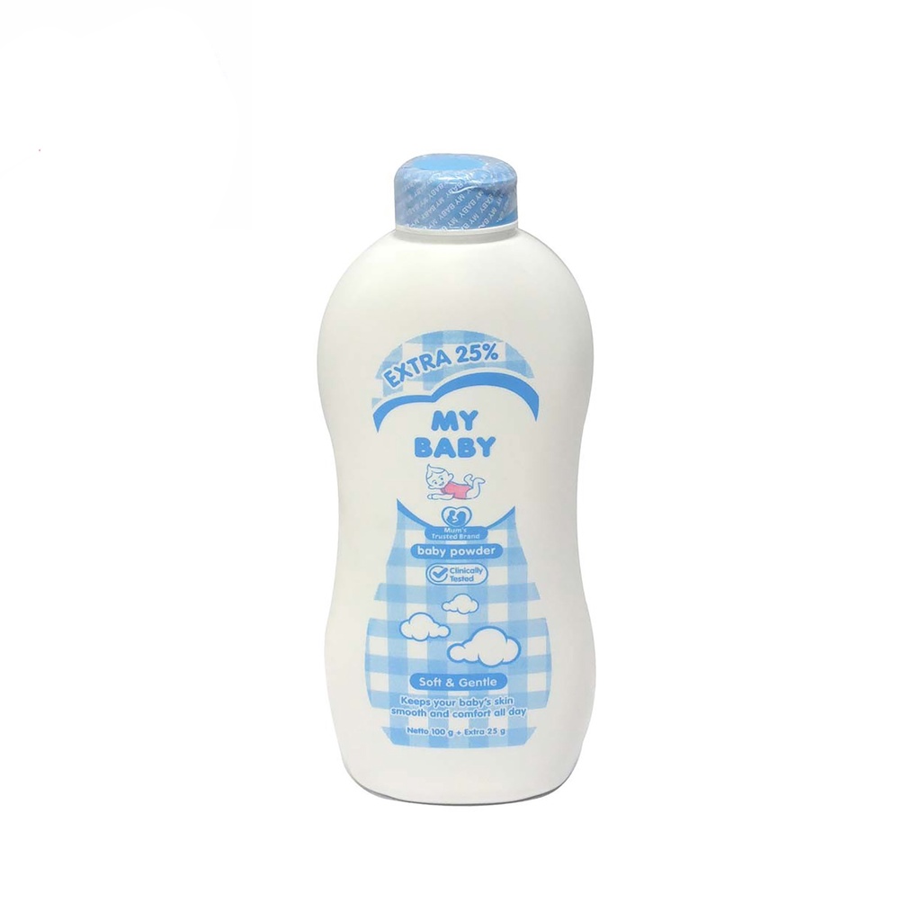 My Baby Powder Extra 100g + 25g Bedak Bayi - Bedak Bayi My Baby Powder - Bedak Bayi 100g - My Baby E