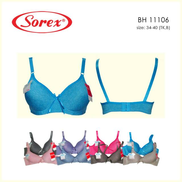 Bra Sorex Melange 11106 Tanpa Kawat Size 34 36 38 40 / Bh Wanita Sorex 11106 Melange Busa Sedang