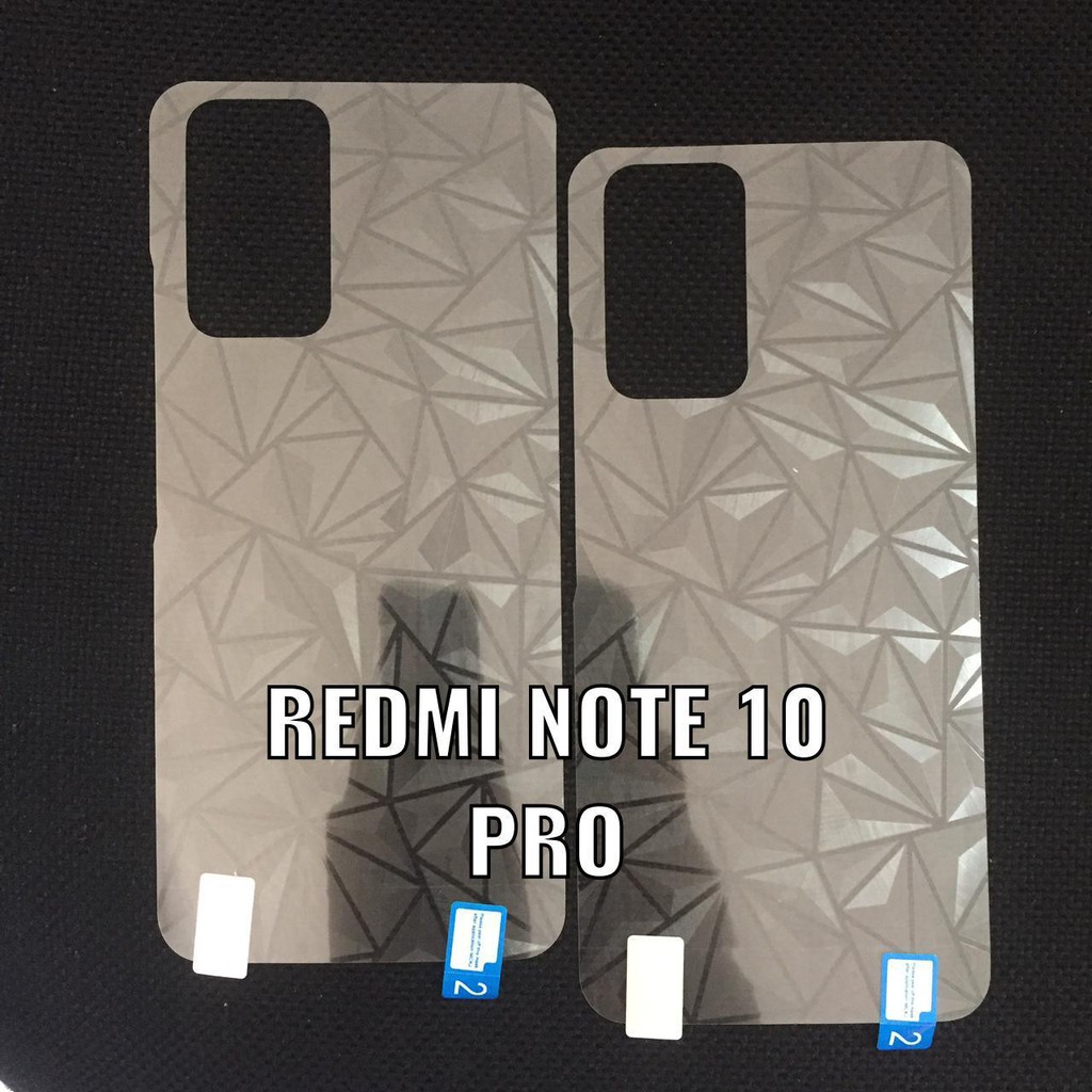 REDMI NOTE 10 10S 10 PRO NOTE 9 9 PRO 10 5g 10C 9T 9A 9C 9 ANTI GORES BELAKANG SKIN DIAMOND ANTI JAMUR GARSKIN PELINDUNG BELAKANG TRANSPARAN 3D SPIRAL redmi 10 c