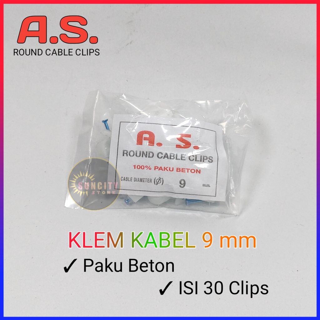 AS Klem Kabel / Klip Kabel Murah isi 30 Pcs