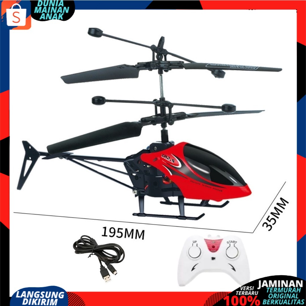 RC Helicopter Axis 2 Channel Quadcopter NEW VERSI |Pesawat Helikopter Remote Control charging Led