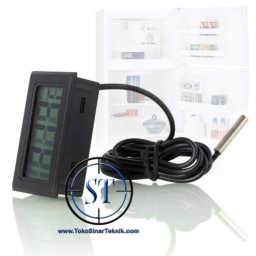 Thermometer Digital + Kabel Sensor Waterproof Probe Termometer Suhu Kulkas Mesin tetas Telur