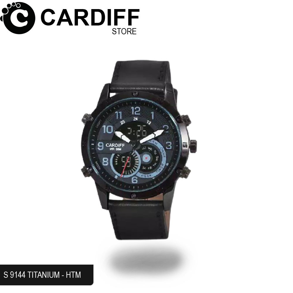 Jam Tangan Pria Sport Waterproof Titanium Desain Golden Original Kulit