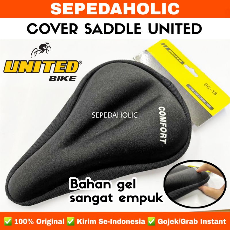 Cover Sarung Jok Sadel Sepeda UNITED SC 18 Saddle Comfort Gel Premium Empuk