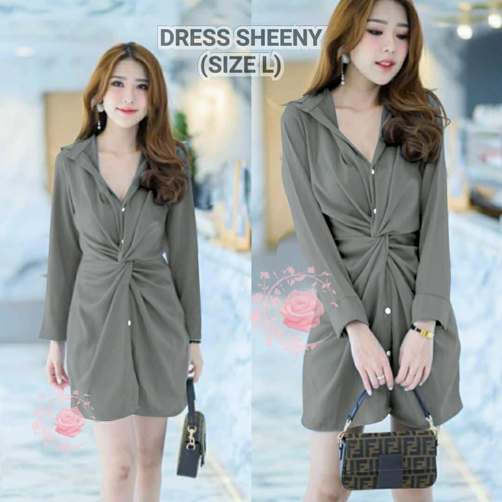 WSE390 - Dress Sheeny / Dress Wanita Korea / Dress Wanita Pendek / Dress Wanita Sexy Elegant / PREMIUM QUALITY