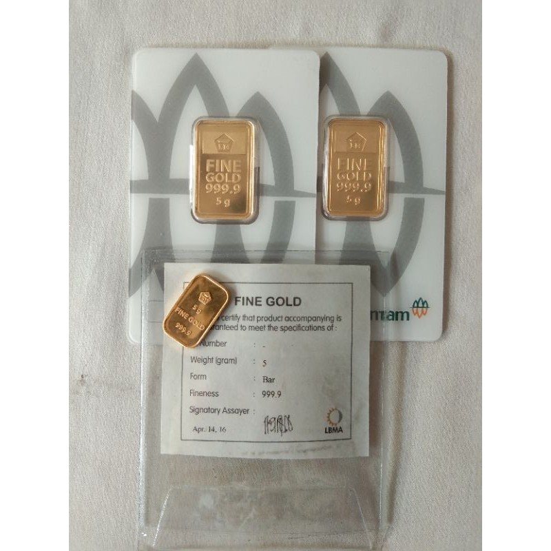 Logam Mulia Antam 5 gr/Logam Mulia dijamin asli 100% bergaransi