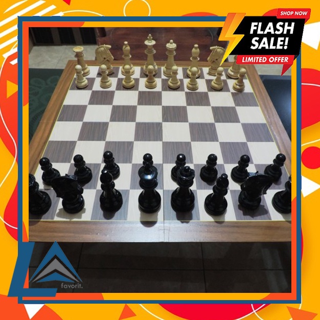(LA FAVORITE). CATUR KAYU Uk.40CM XL Frasser Premium Quality - Permainan Papan Catur Kayu