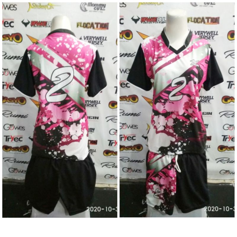 Kostum volly baju voli cewek wanita mizuno original terbaru