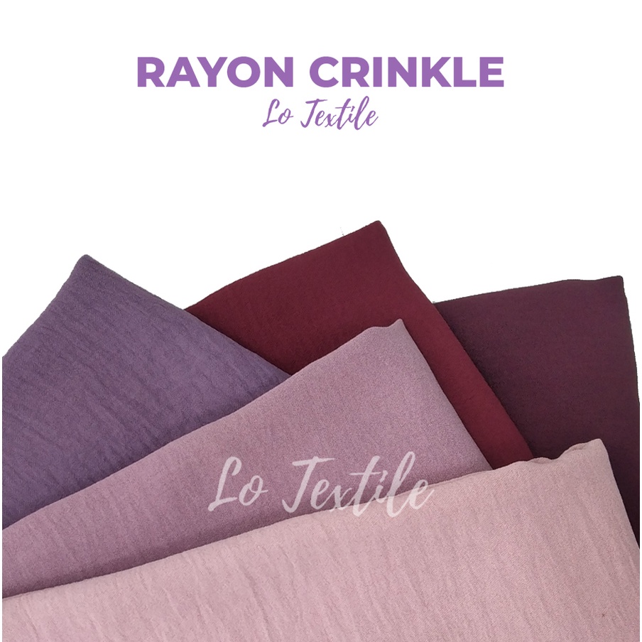 Kain Rayon Crinkle Airflow 0.5 Meter Premium Quality - Bahan Gamis Atasan Bawahan Tunik Multi Guna