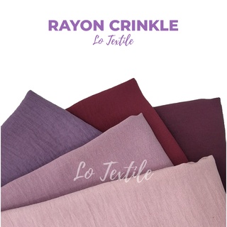 Image of Kain Rayon Crinkle Airflow 0.5 Meter Premium Quality - Bahan Gamis Atasan Bawahan Tunik Multi Guna