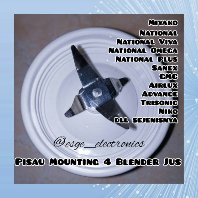 SET MOUNTING PISAU JUS MIYAKO NATIONAL + SEAL BLENDER JUS PISAU 4 JUICE BLENDER MOUNTING MANGKOK PISAU 4 JUS BLENDER MIYAKO NATIONAL PISAU BLENDER MATA EMPAT MONTING PISAU CHOPER JUS CHOPPER COPER MOUNTING PISAU JUS ATAU MANGKOK PISAU BLENDER NATIONAL