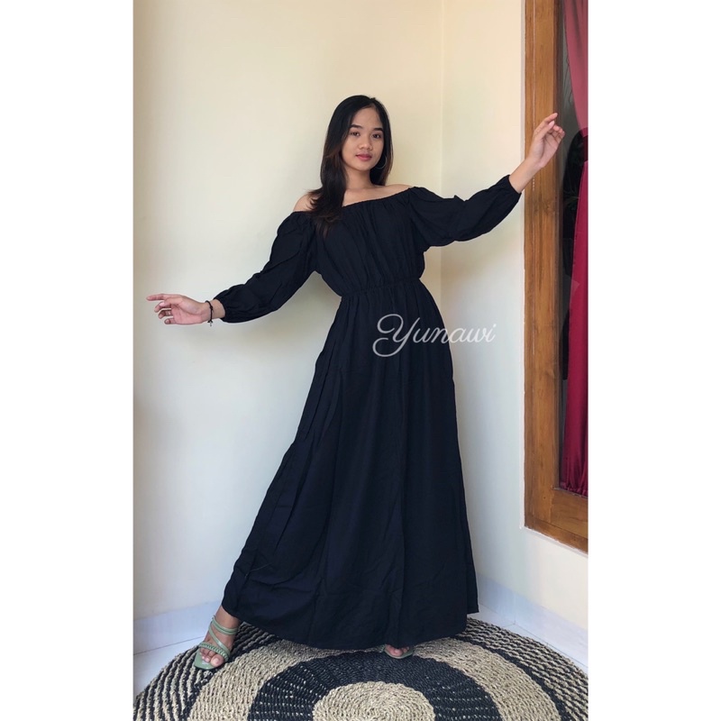 dress sabrina panjang dress sabrina jumbo