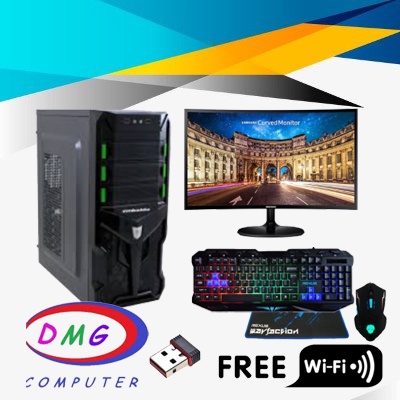 PC Gaming Lengkap Intel Core i7 2600 VGA GTX 1050 TI 4GB  LED 24  Curved