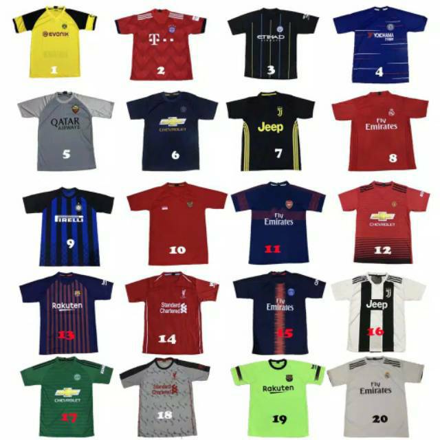 GROSIR 4Pcs Jersey Termurah Bahan Hyget Size M, L