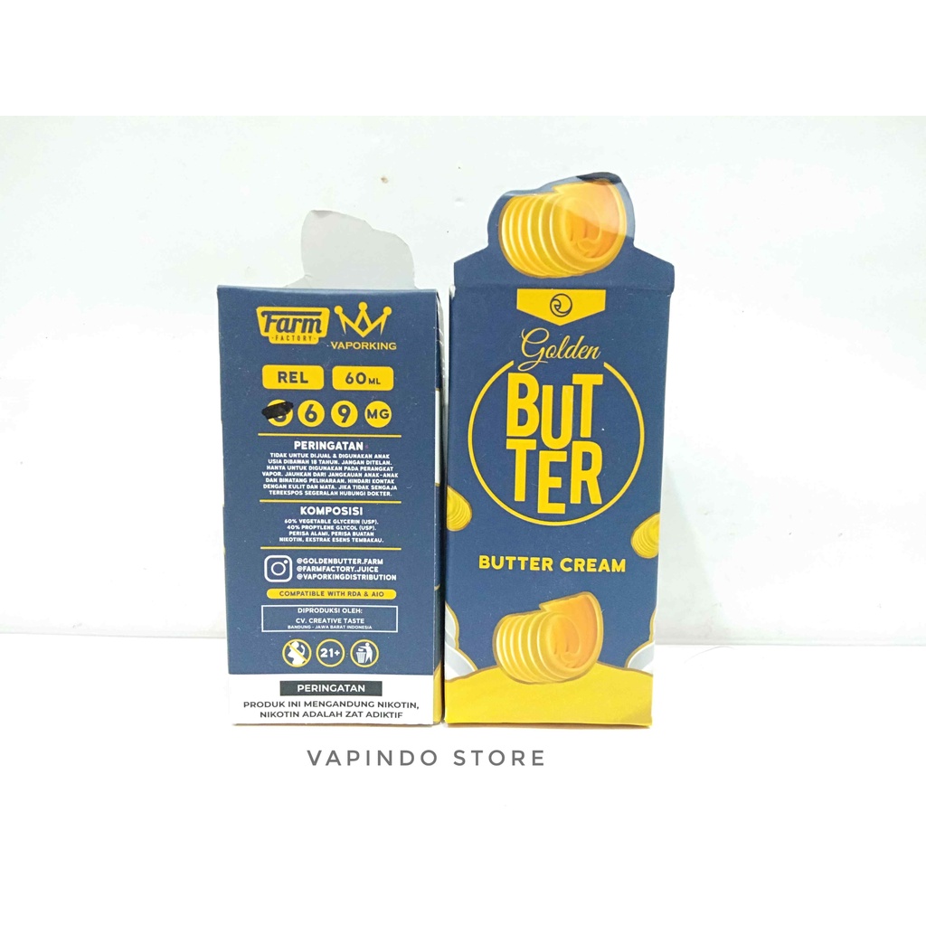GOLDEN BUTTER CREAM V1 60ML 3MG BY FARM FACTORY X VAPORKING LIQUID