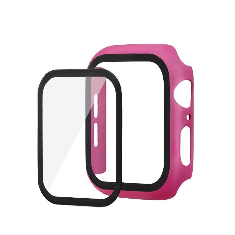 PREMIUM BUMPER HARDCASE TEMPERED GLASS smartwatch series 42/44 mm grade A T500, T55, Hw16