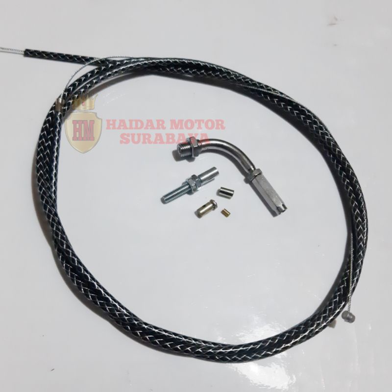 Kabel gas variasi serat hitam karbon tali gas karbon variasi kabel gas serat standart variasi/ kabel