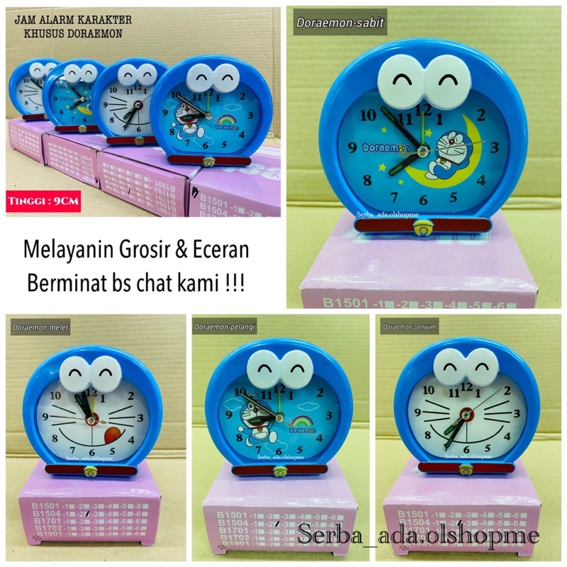 JAM WEKER IMPORT/JAM BEKER KARAKTER DORAEMON/JAM ALARM MEJA/TINGGI : 9CM/COCOK BUAT KADO DAN SOVENIR
