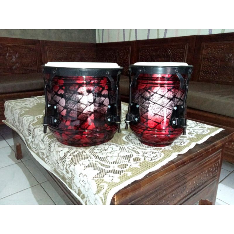 Kendang Tak Dut Ring V4 Cat, Kayu Motif Cat