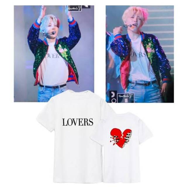 Kaos kpop BTS JIMIN LOVER + SABLON BELAKANG LOVE