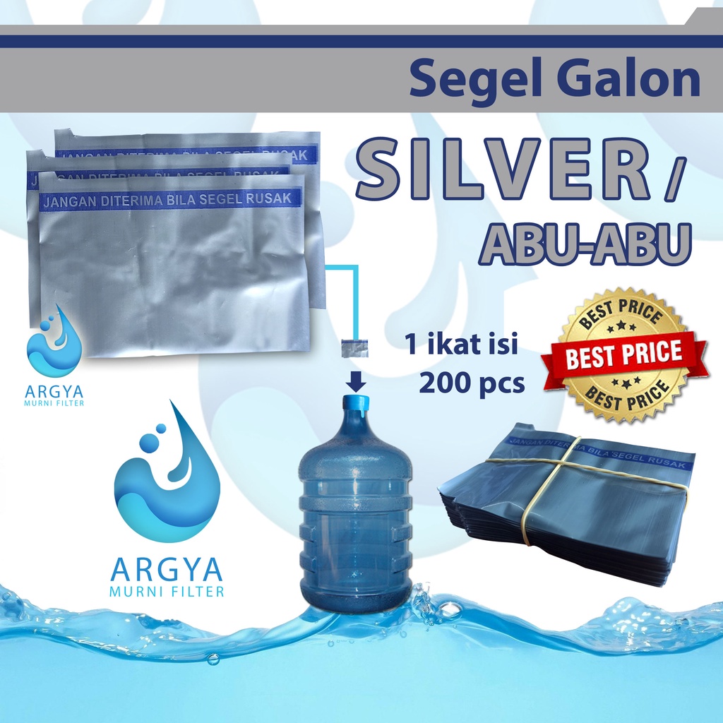 Segel Galon / Segel Plastik Galon Silver (Abu-abu)