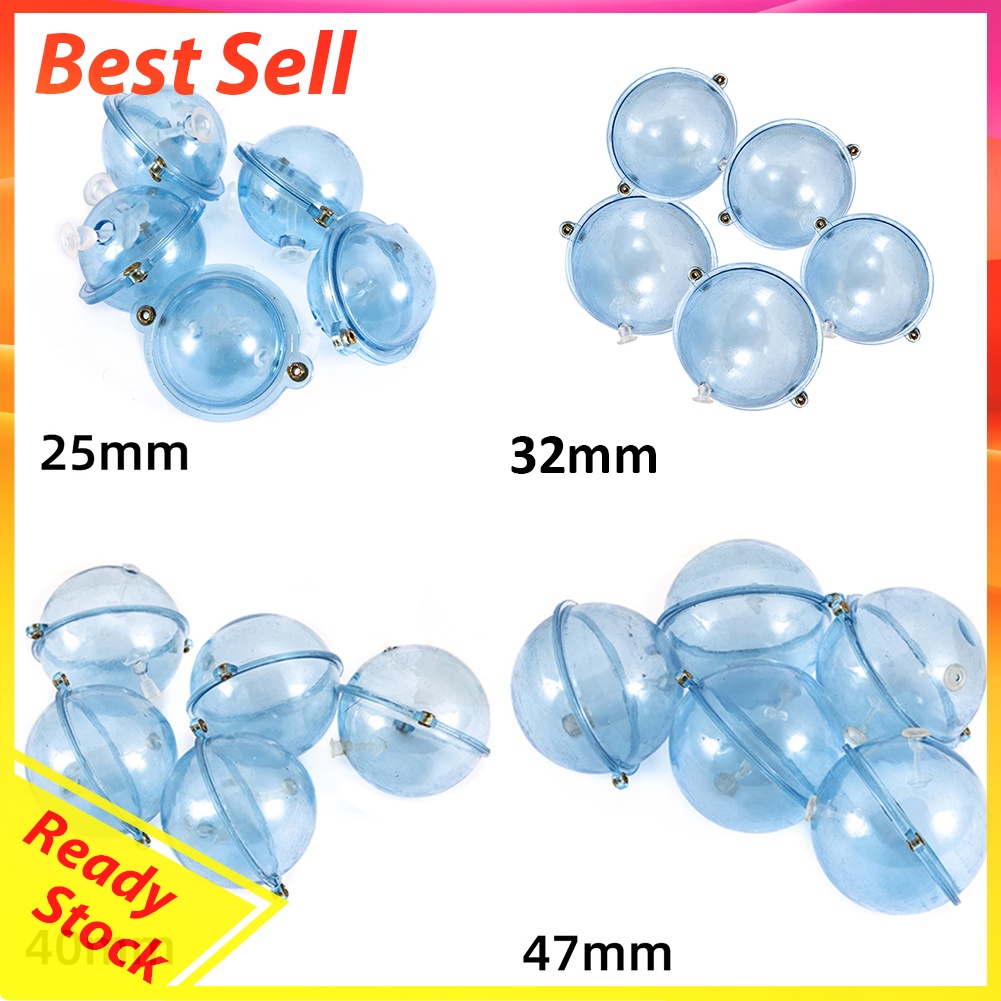 5pcs/Set Fishing Float Plastic Water Ball Bubble Floats Sea Fishing Tackle