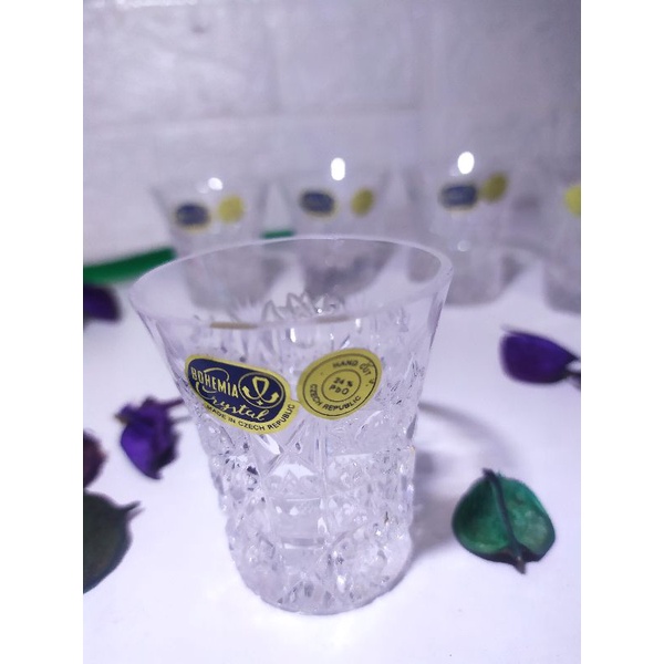 1 paket Gelas mini Bohemia Crystal ORI