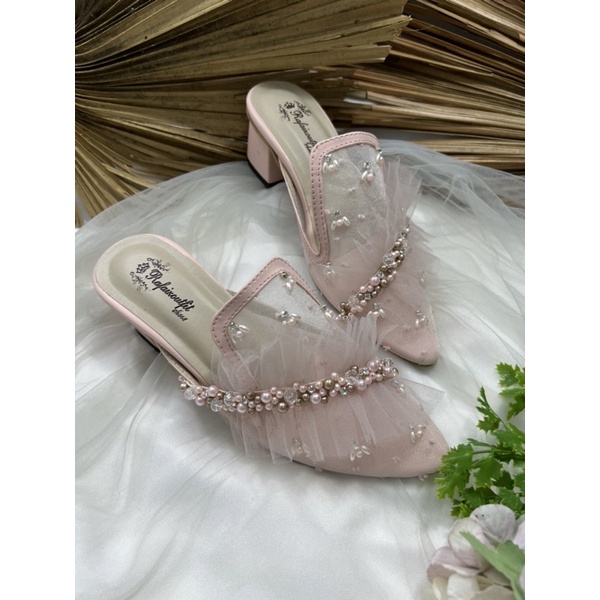 rafaizoutfit sepatu deandra wrna rose sepatu cantik wanita 5cm tahu