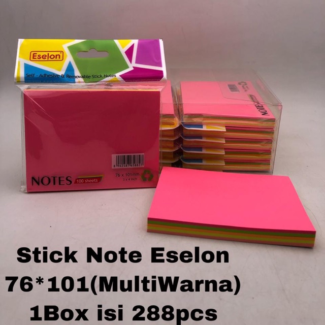 

Sticknote / kertas tempel / sticky notes / sticknote 76x101mm / eselon / stick note