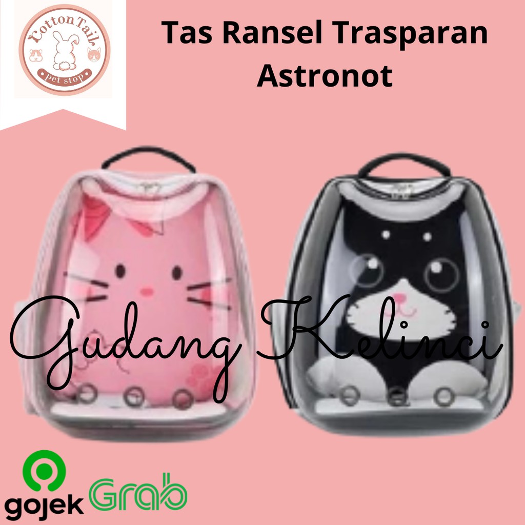 Pet Cargo Tas Ransel Trasparan Astronot Kelinci Kucing Anjing Murah