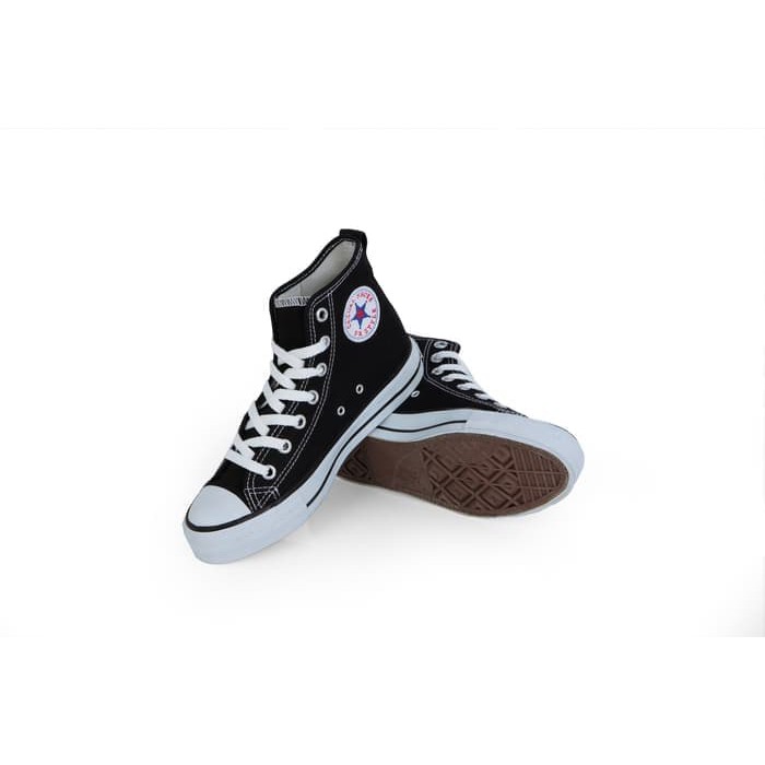Sepatu Sekolah MB Warrior Sparta PX Star High Hitam Putih Black White