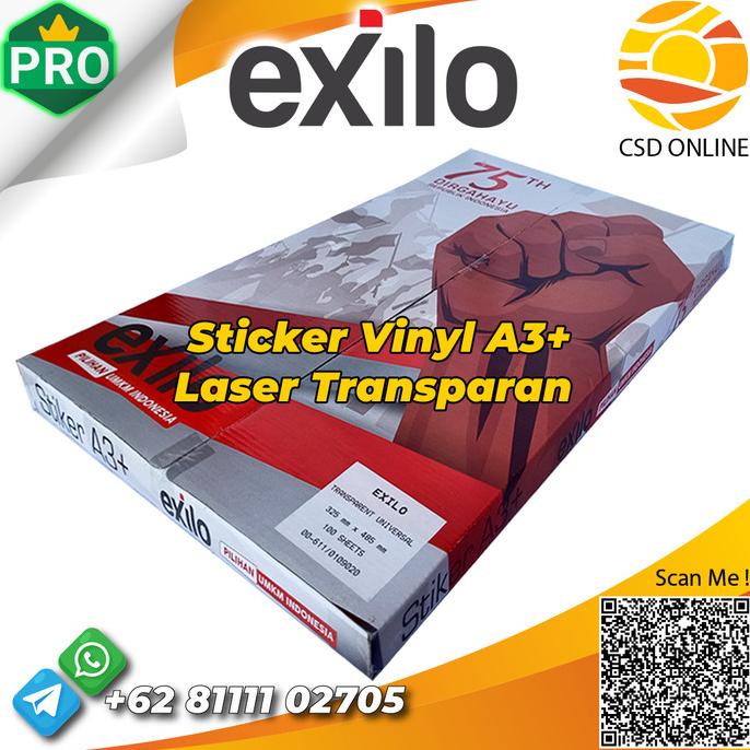 

Exilo stiker Vinyl laser a3+ White Gloss Matte Transparan