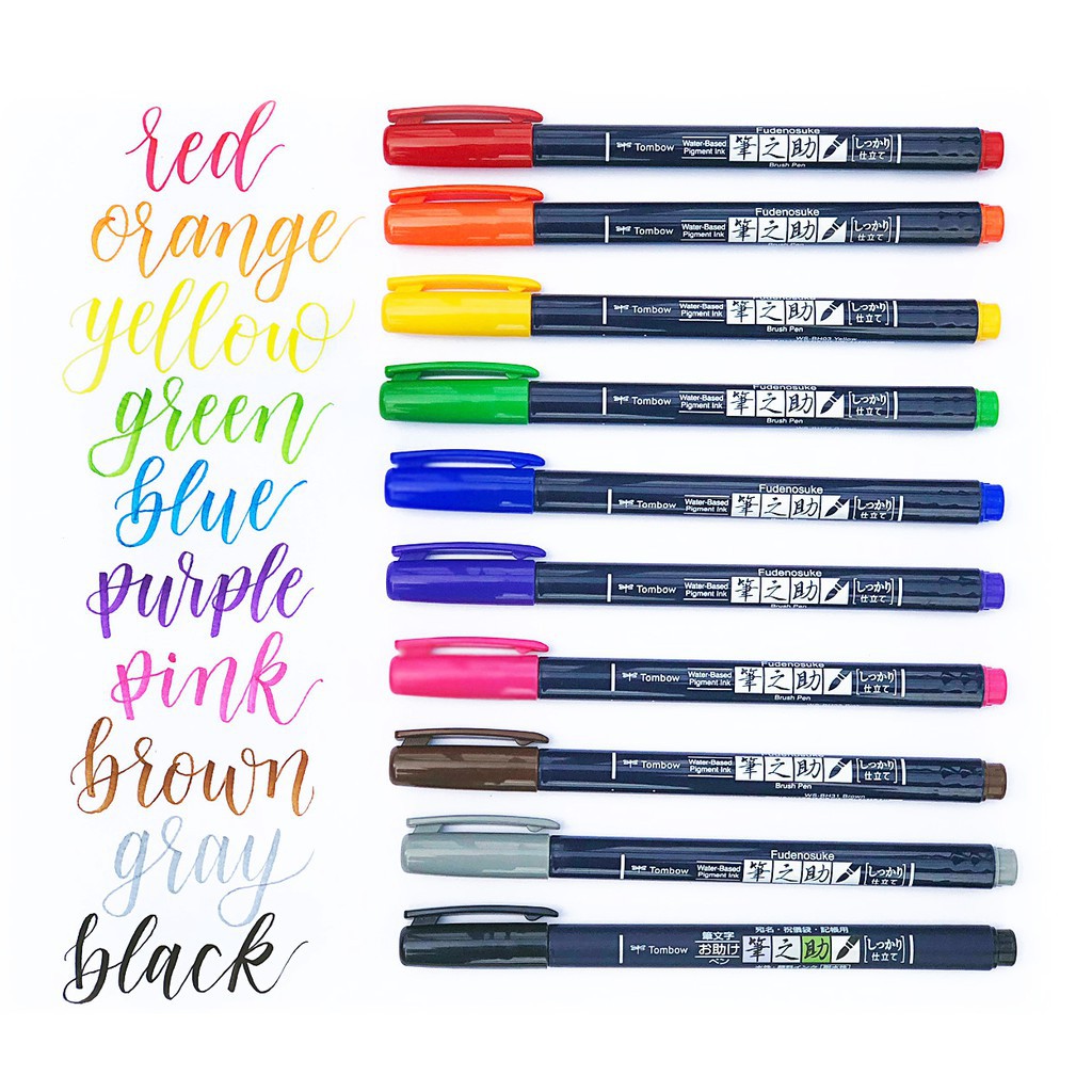 Tombow Fudenosuke Brush Pen Hard Tip