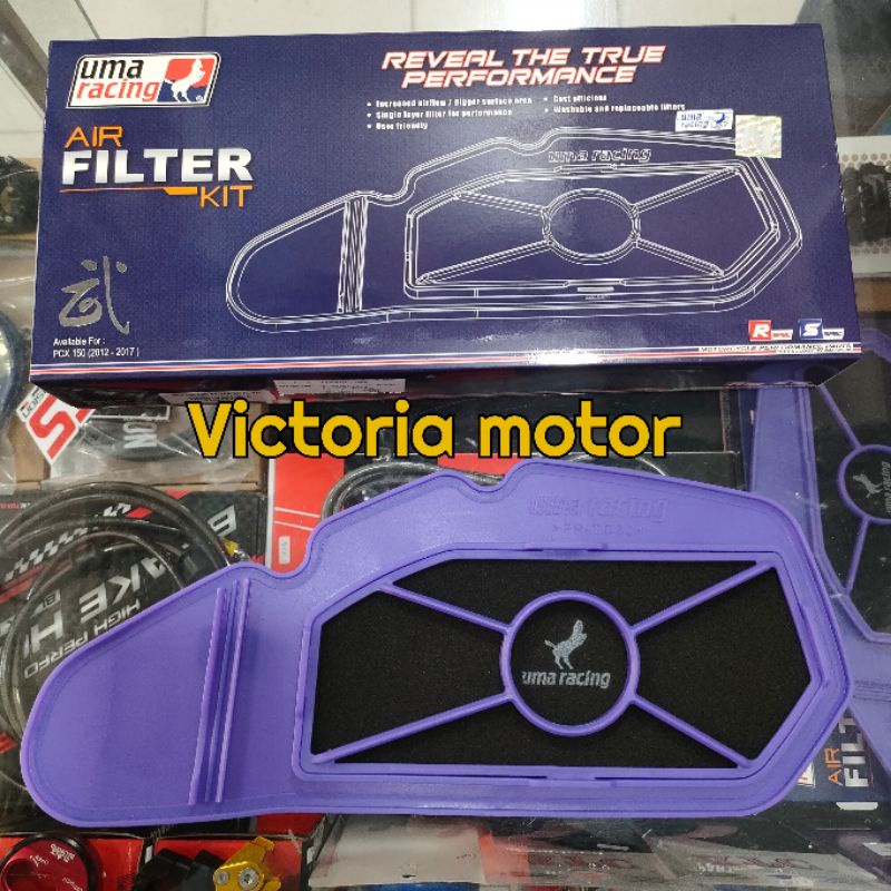 Saringan Filter udara Vario 150 Vario 125 Uma Racing Original warna ungu