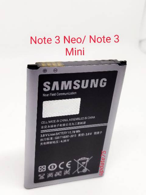 Baterai Samsung Note 3 Mini n7505  Note 3 Neo n7500  EB-BN750BBC original