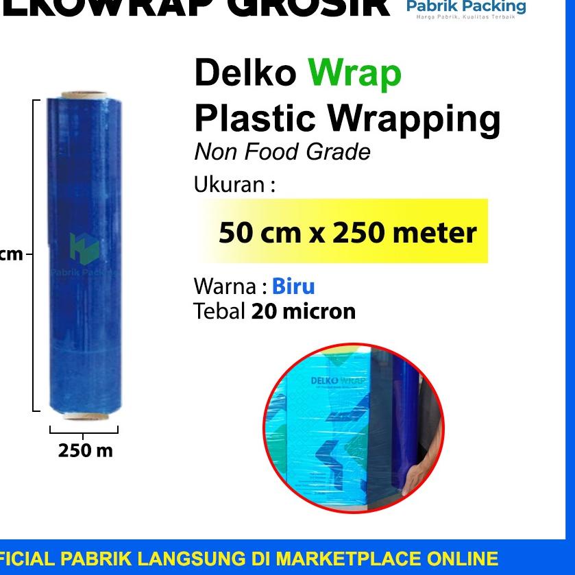 

➬ STRETCH FILM PLASTIK WRAPPING DELKOWRAP / WRAPPING BARANG ANEKA VARIASI PREMIUM MURAH SATUAN ☞