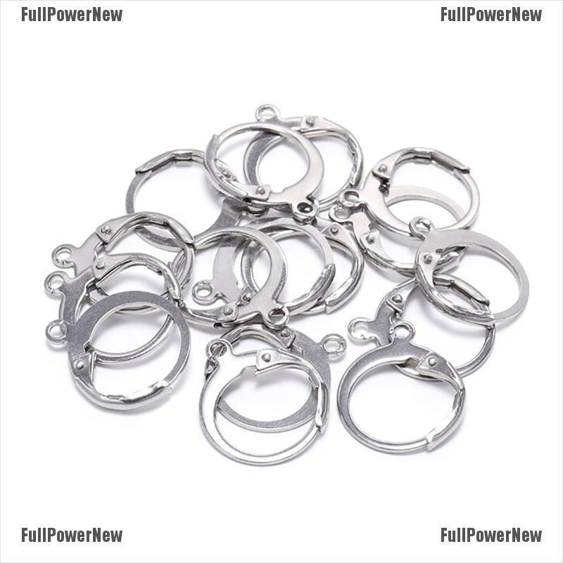 20pcs Lever Hook Anting Hoops Dengan Base Kawat Untuk Membuat Perhiasan