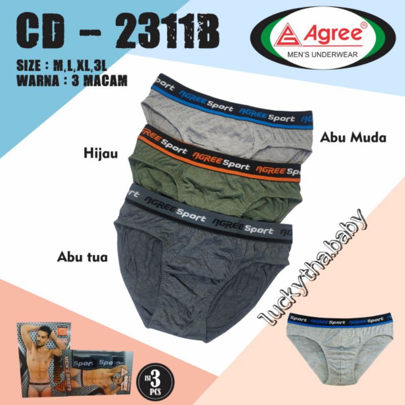 CD AGREE SPORT_CELANA DALAM PRIA SPORT AGREE 2311B M.L.XL.XXL