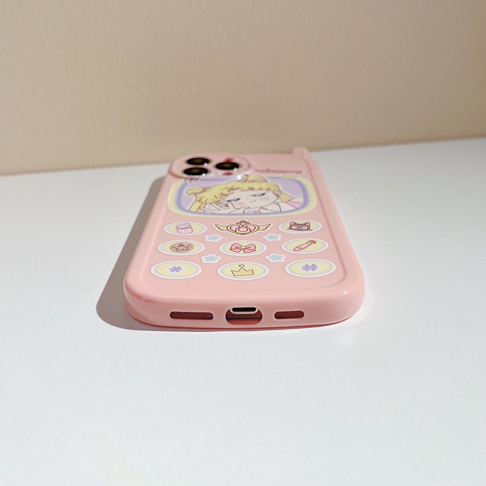 Casing Soft Case Silikon Warna Pink Gaya Vintage Untuk Iphone 11 12 13 14 PLUS PRO MAX