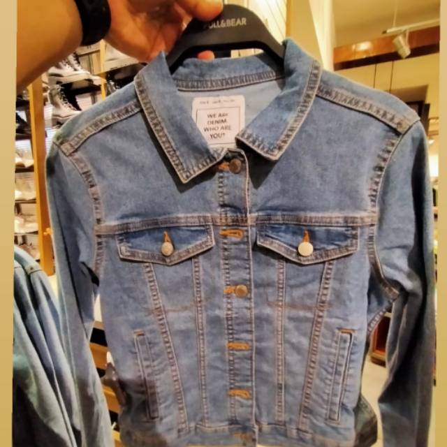 100% ORIGINAL STORE JAKET DENIM PULL AND BEAR CEWE