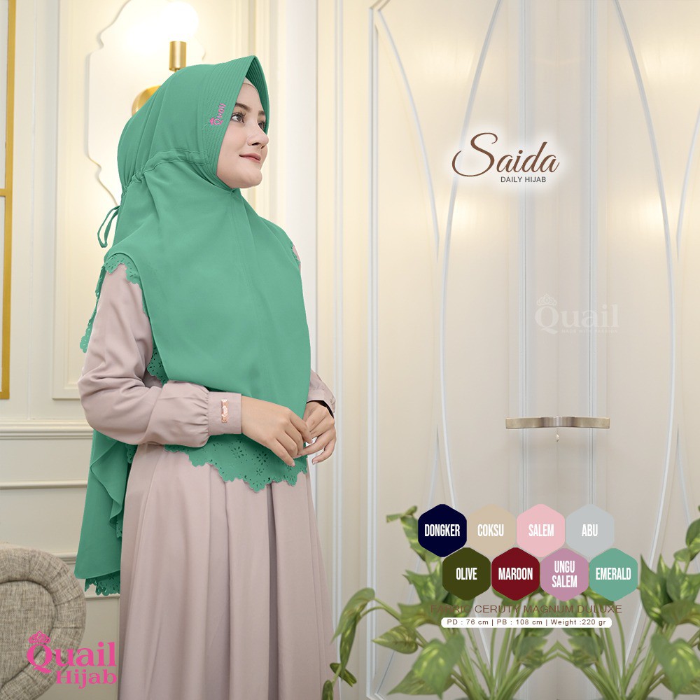 JILBAB INSTAN CERUTY QUAIL HIJAB SAIDA